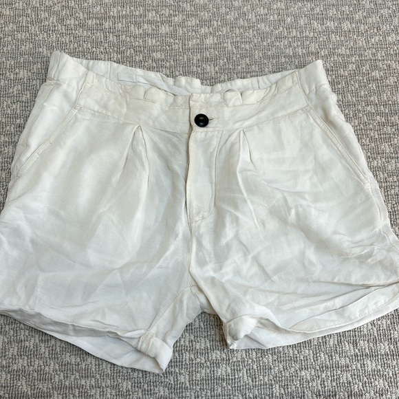 NSF off white linen blend shorts - Picture 1 of 3